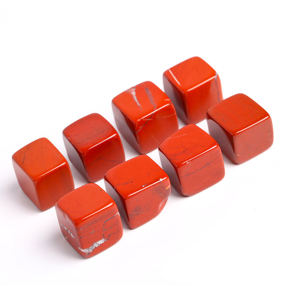Red Jasper Crystal Cubes 2cm Healing Energy Stones