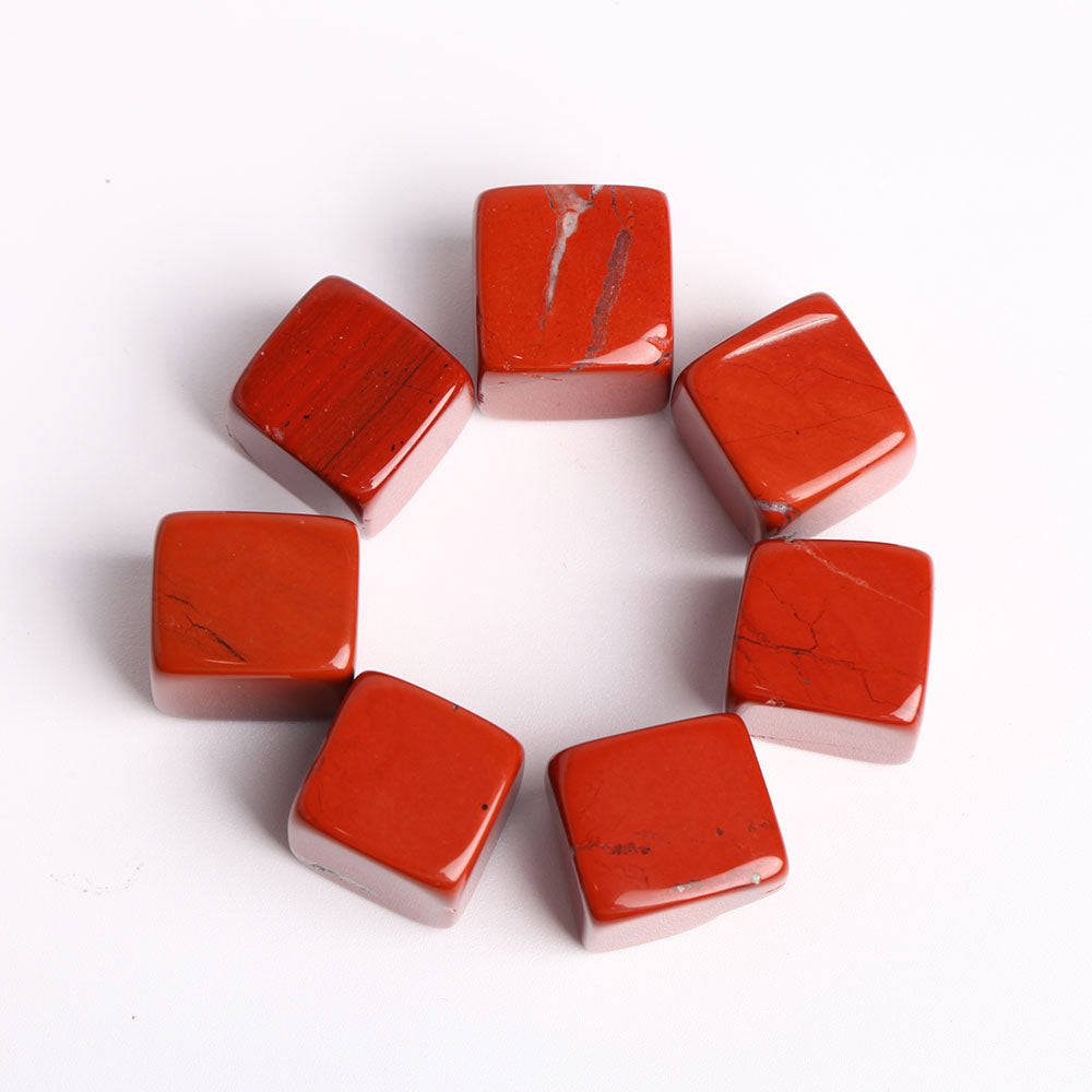 Red Jasper Crystal Cubes 2cm Healing Energy Stones