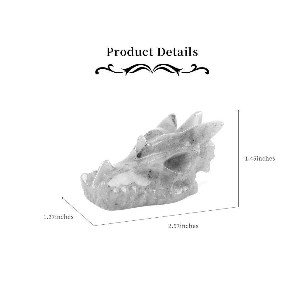 Red Jasper Dragon Head Carving 2.5 Inch Crystal Figurine