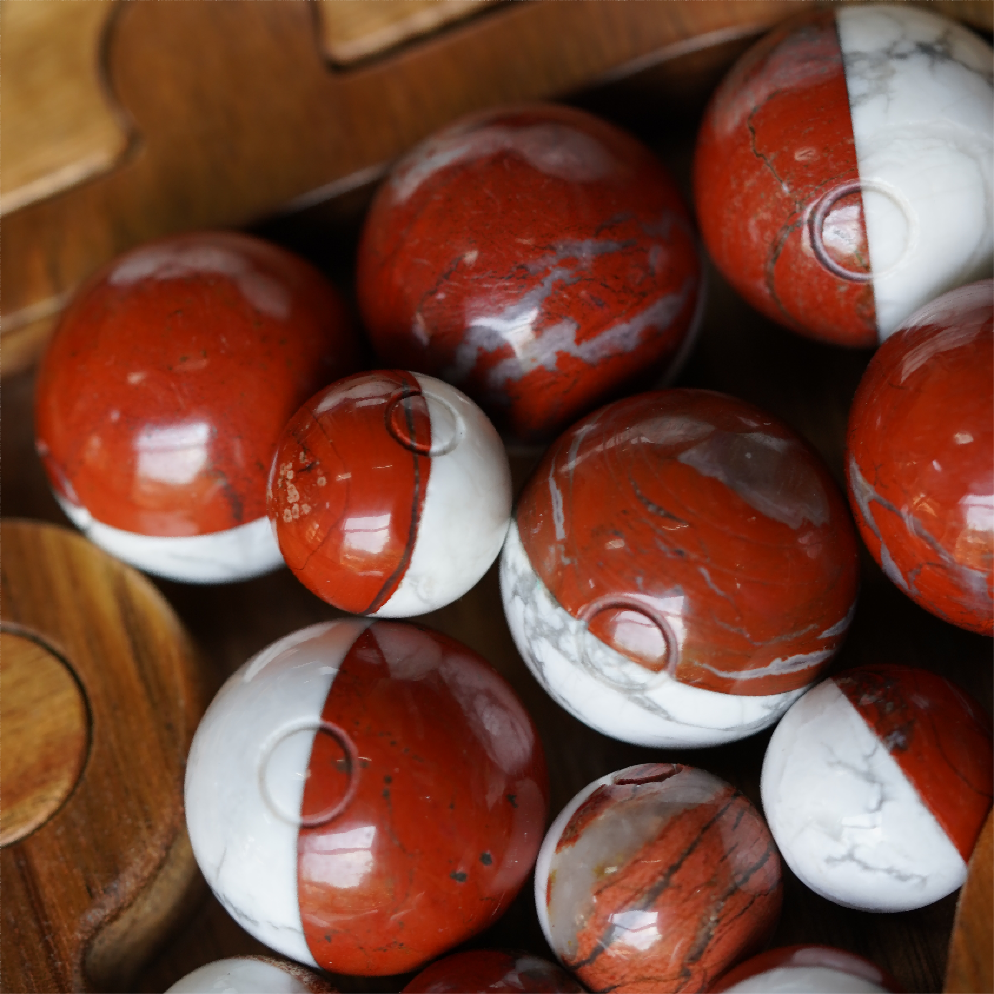 Red Jasper Howlite Crystal Sphere 20-40mm Healing Orb