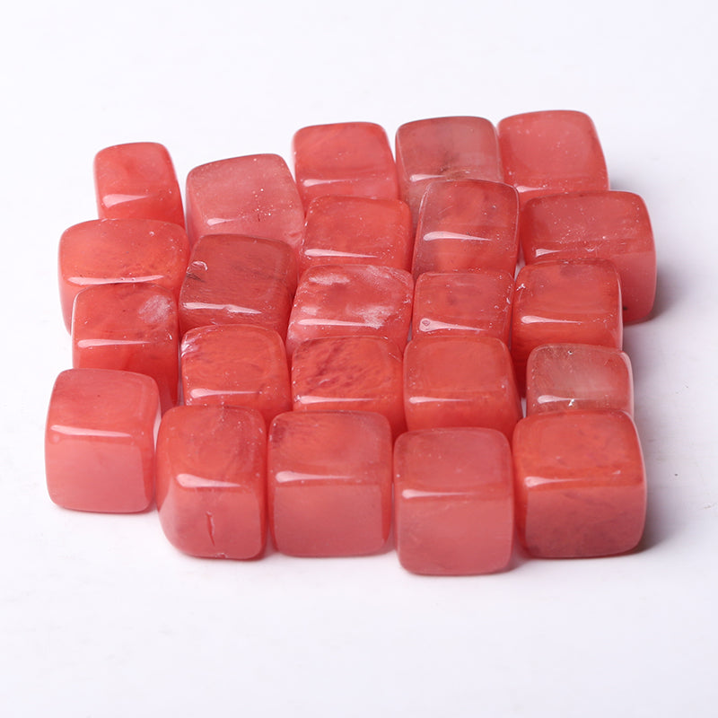Red Melting Crystal Cubes 0.7-1 in Glossy Finish