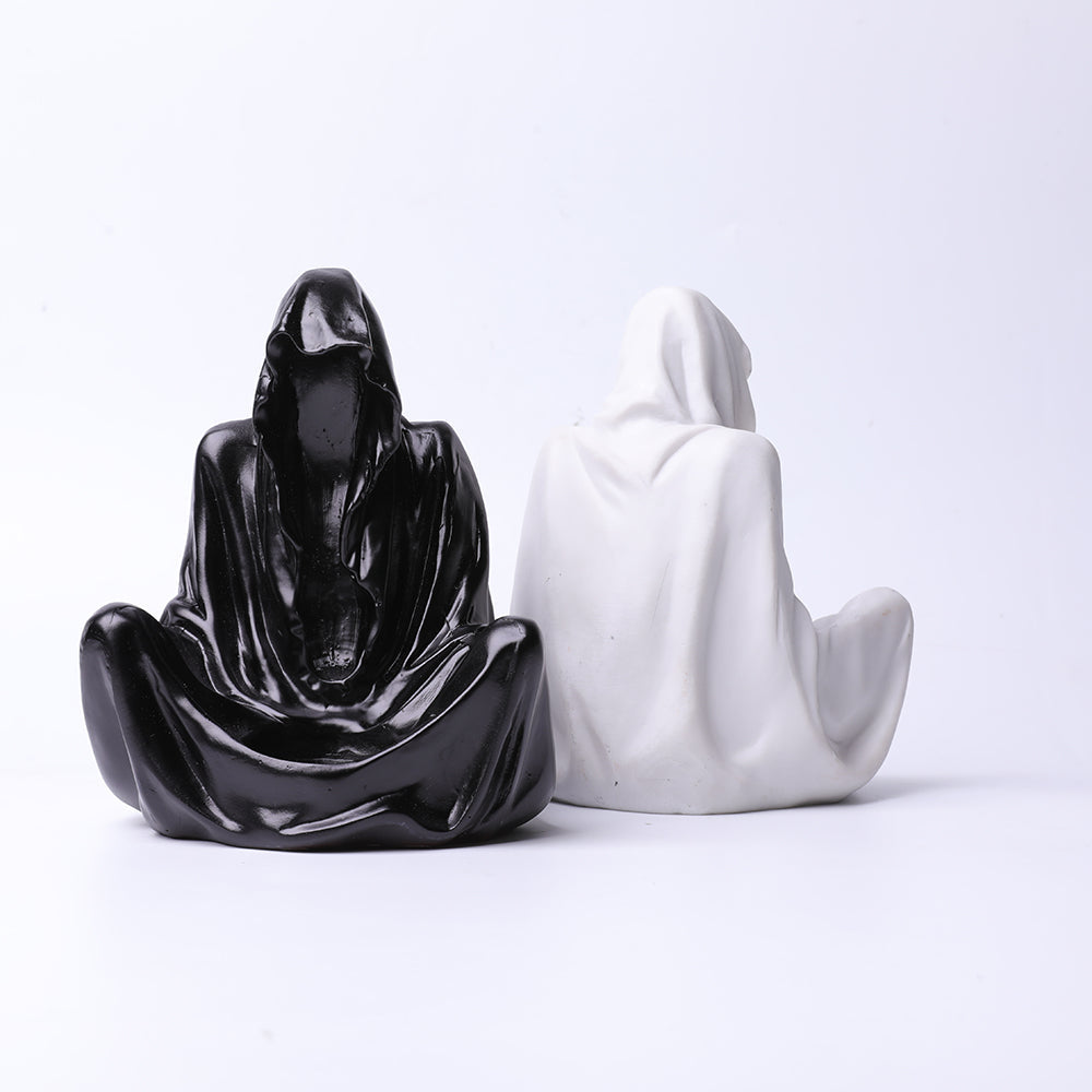 Resin Grim Reaper Candle Holder for Crystal Decor