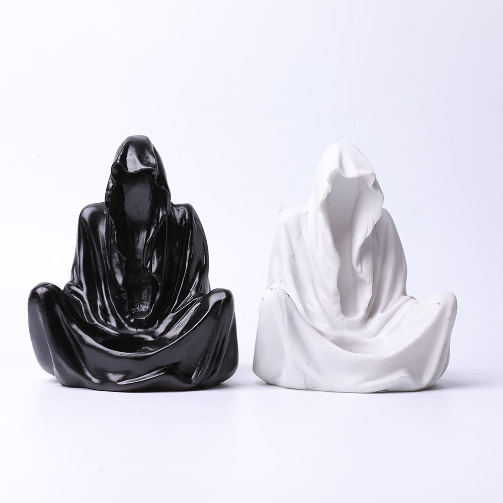 Resin Grim Reaper Candle Holder for Crystal Decor