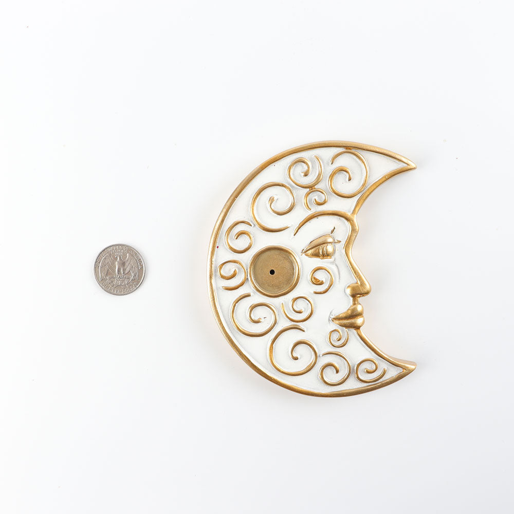 Resin Moon Shape Incense Holder for Meditation & Ritual