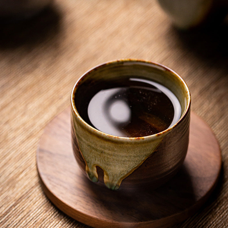 Retro Brown Ceramic Zen Teacup 130ml Meditation Cup