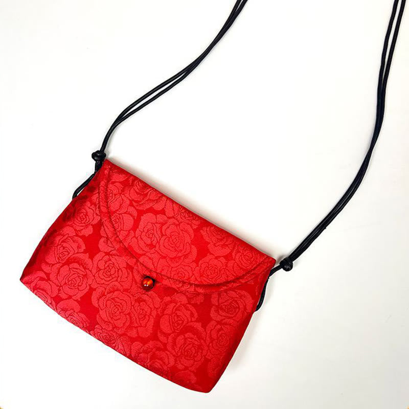 Retro Floral Polyester Cotton Bohemian Crossbody Bag