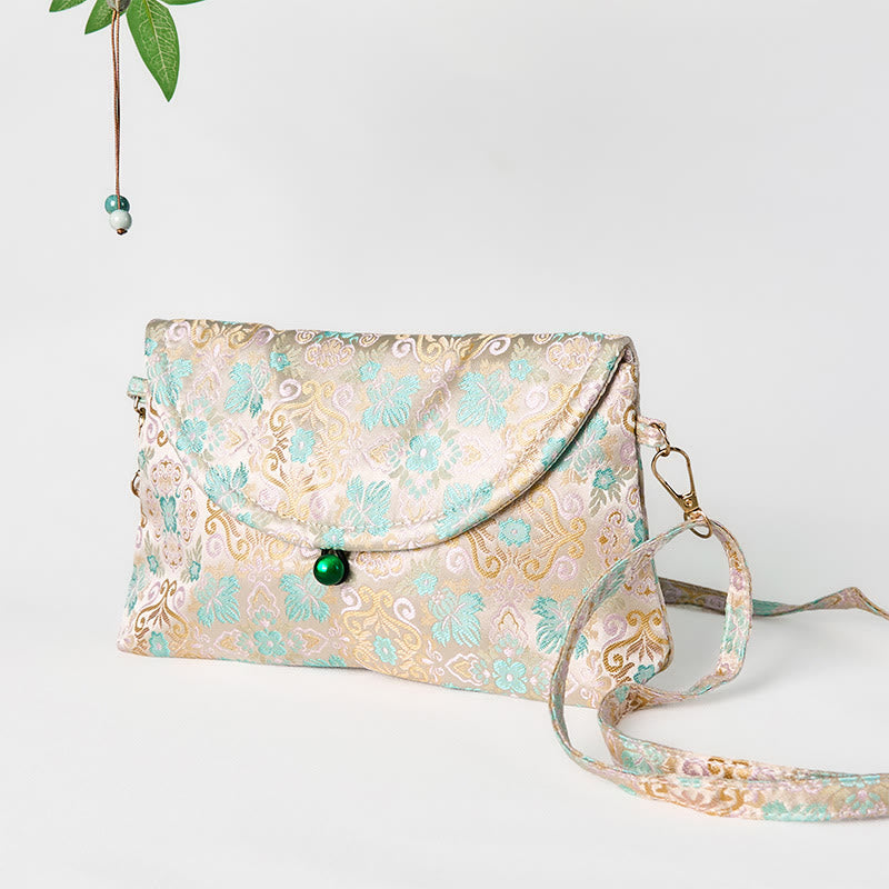 Retro Floral Polyester Cotton Bohemian Crossbody Bag