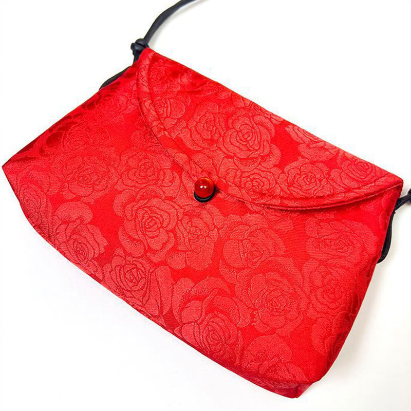 Retro Floral Polyester Cotton Bohemian Crossbody Bag