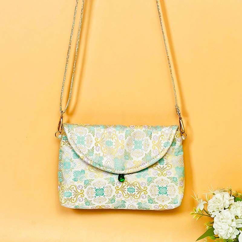 Retro Floral Polyester Cotton Bohemian Crossbody Bag