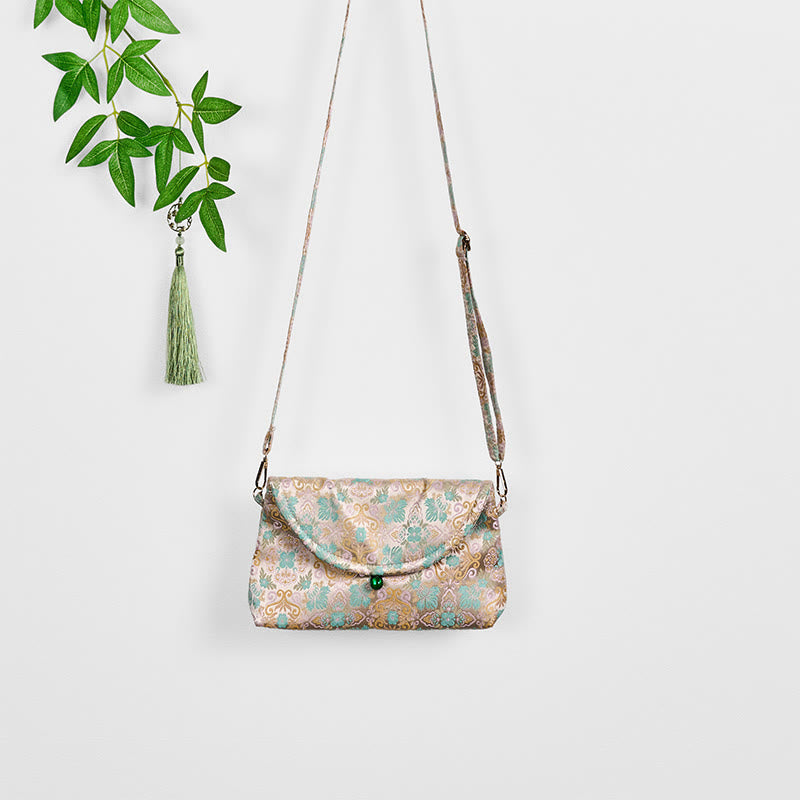 Retro Floral Polyester Cotton Bohemian Crossbody Bag