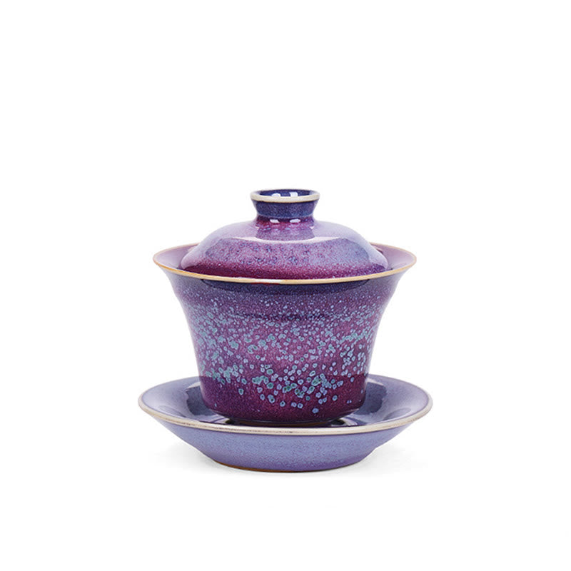 Retro Glaze Kiln Change Ceramic Gaiwan Tea Cup 150ml
