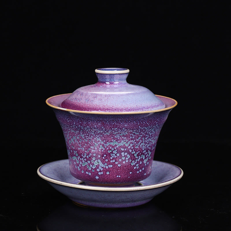 Retro Glaze Kiln Change Ceramic Gaiwan Tea Cup 150ml