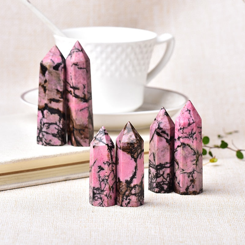 Rhodonite Tower for Heart Healing & Wellness