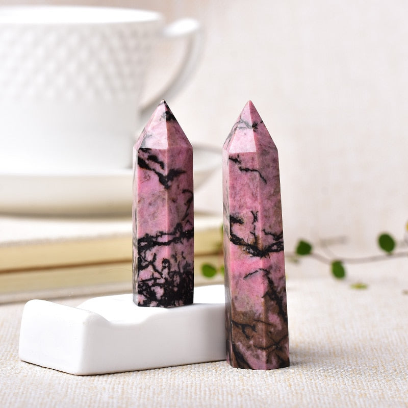 Rhodonite Tower for Heart Healing & Wellness