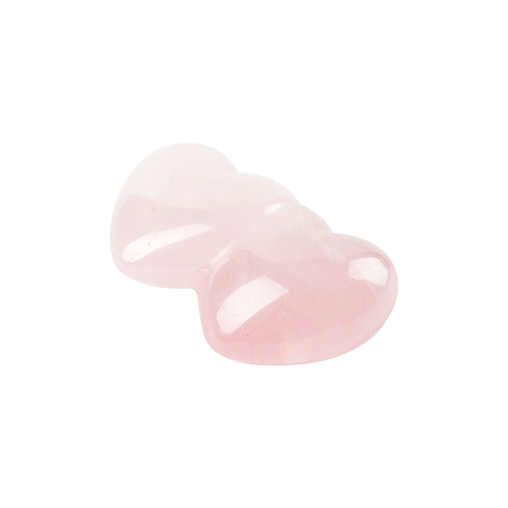 Rose Quartz Double Heart Crystal Carving 2.28in Healing Specimen