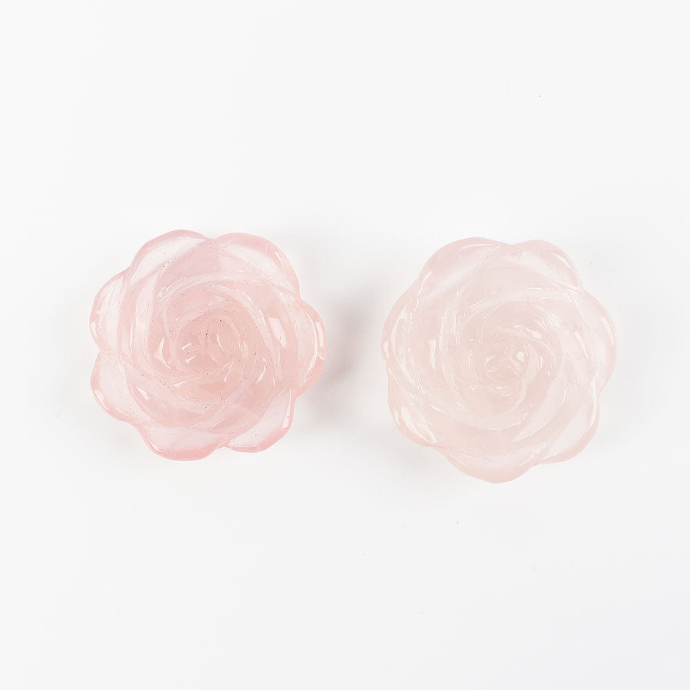 Rose Quartz Flower Free Form Crystal Specimen 2 Inch
