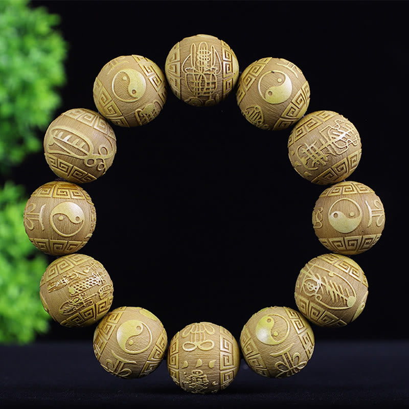 Rosewood Chinese Zodiac Bracelet | 12 Zodiac Beads Warmth
