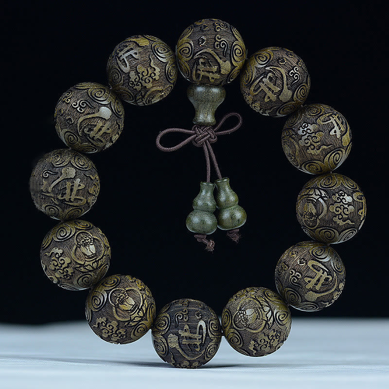 Rosewood Chinese Zodiac Bracelet | 12 Zodiac Beads Warmth