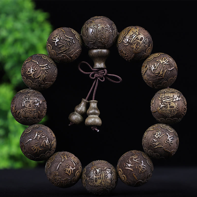 Rosewood Chinese Zodiac Bracelet | 12 Zodiac Beads Warmth