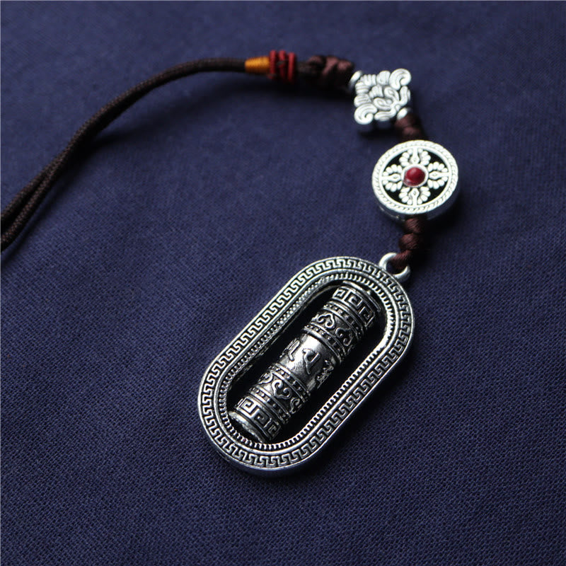 Rotatable Om Mani Padme Hum Prayer Wheel Car Decoration