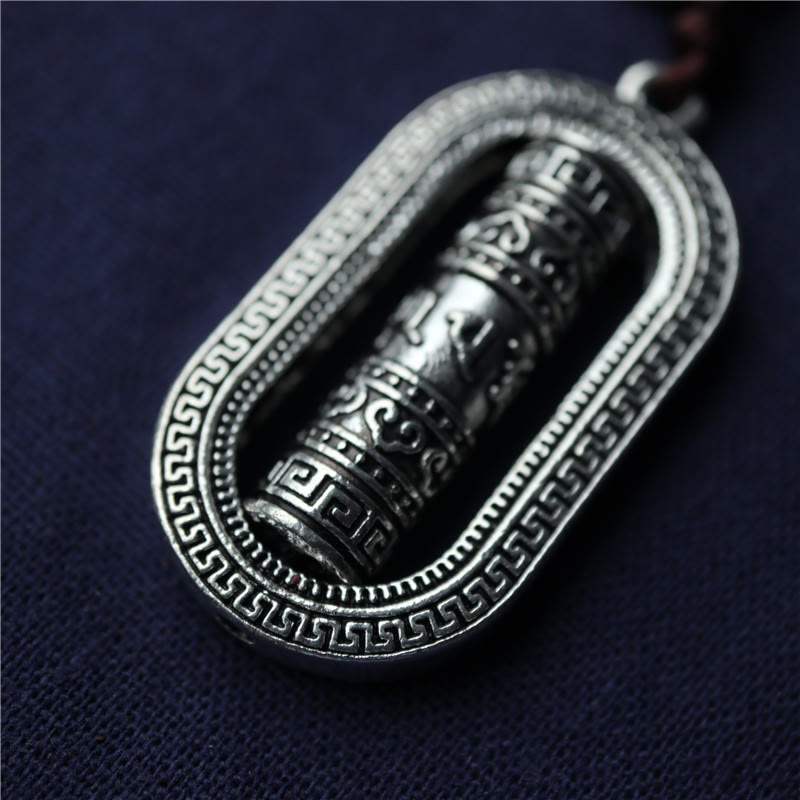 Rotatable Om Mani Padme Hum Prayer Wheel Car Decoration