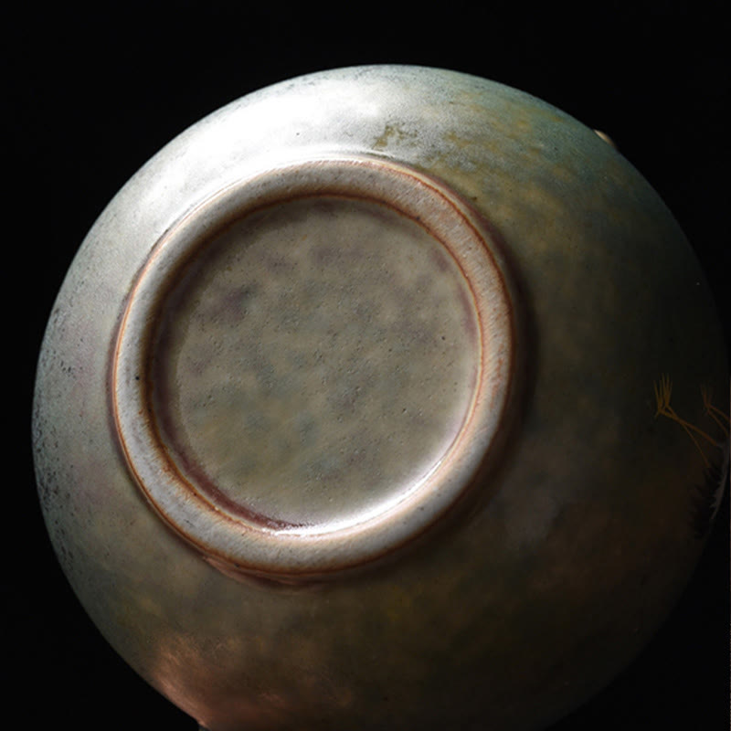 Round Pattern Ceramic Gongfu Teapot 240ml for Gongfu Tea