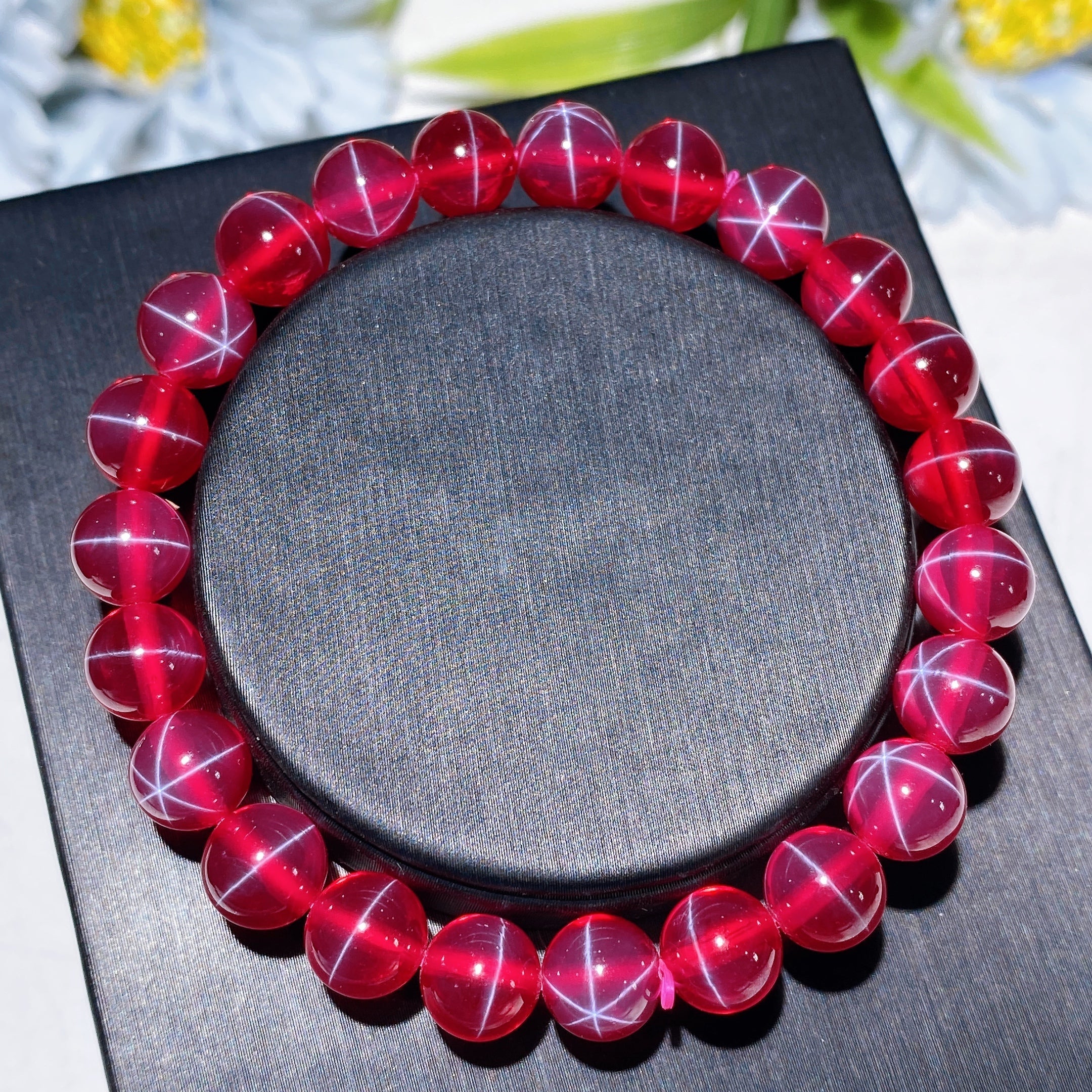 S925 UV Reactive Star Ruby Spiritual Jewelry Set