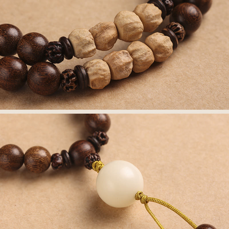 Sandalwood Double Wrap Bracelet 6mm for Purification