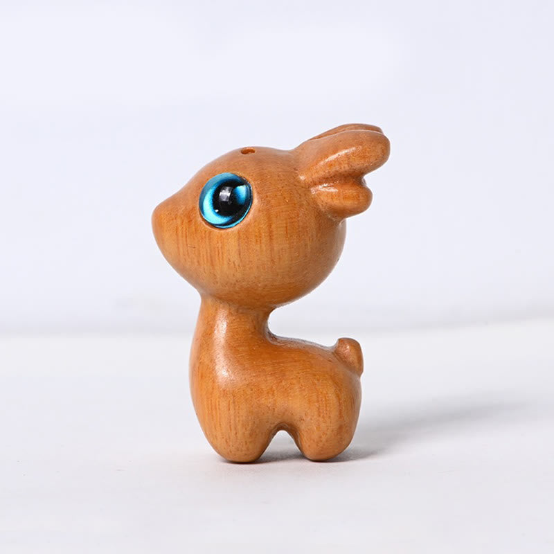 Sandalwood Lucky Mini Deer Protection Figurine Small 3.6cm