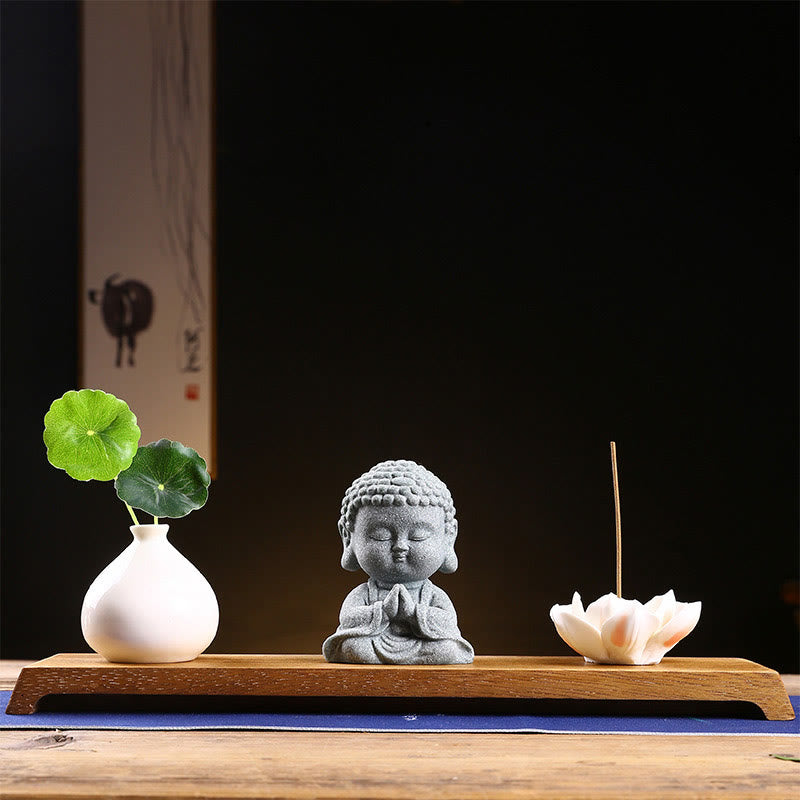 Sandstone Buddha Statue for Meditation and Serenity 6.7cm