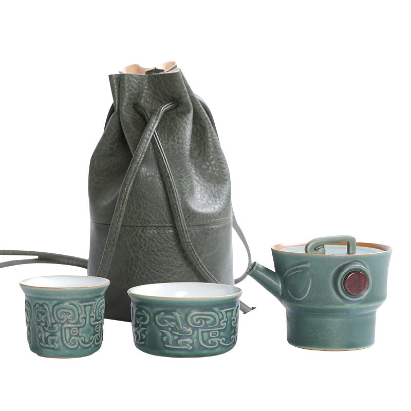 Sanxingdui Ceramic Chinese Tea Cup Set | Kung Fu Tea Gift