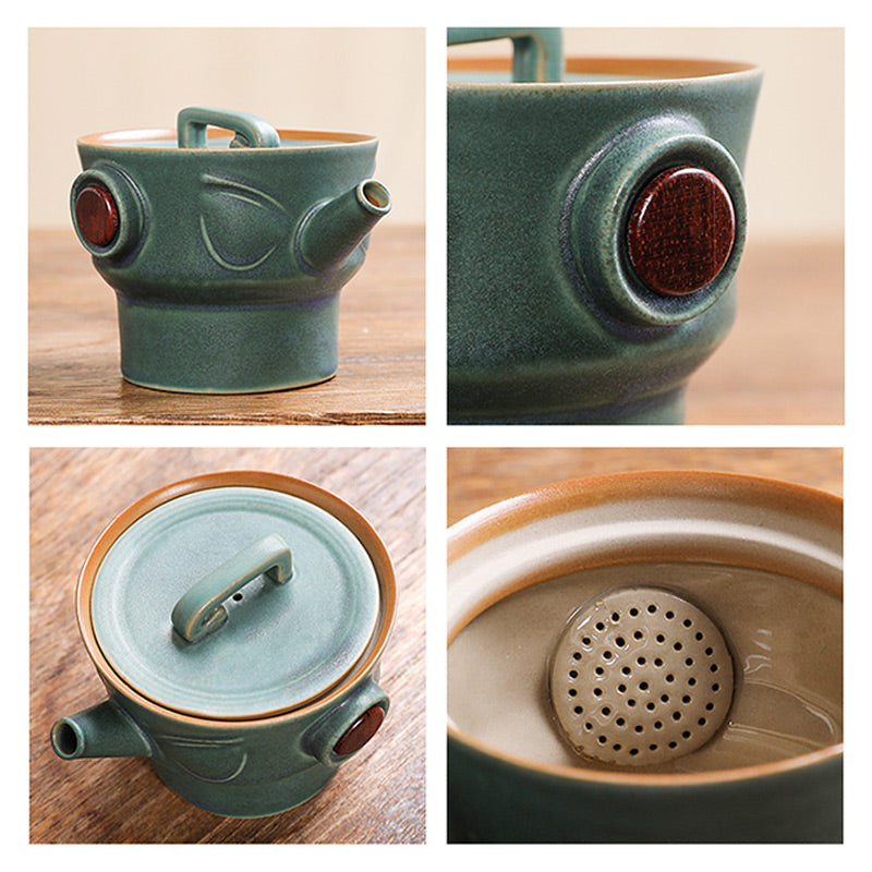 Sanxingdui Ceramic Chinese Tea Cup Set | Kung Fu Tea Gift