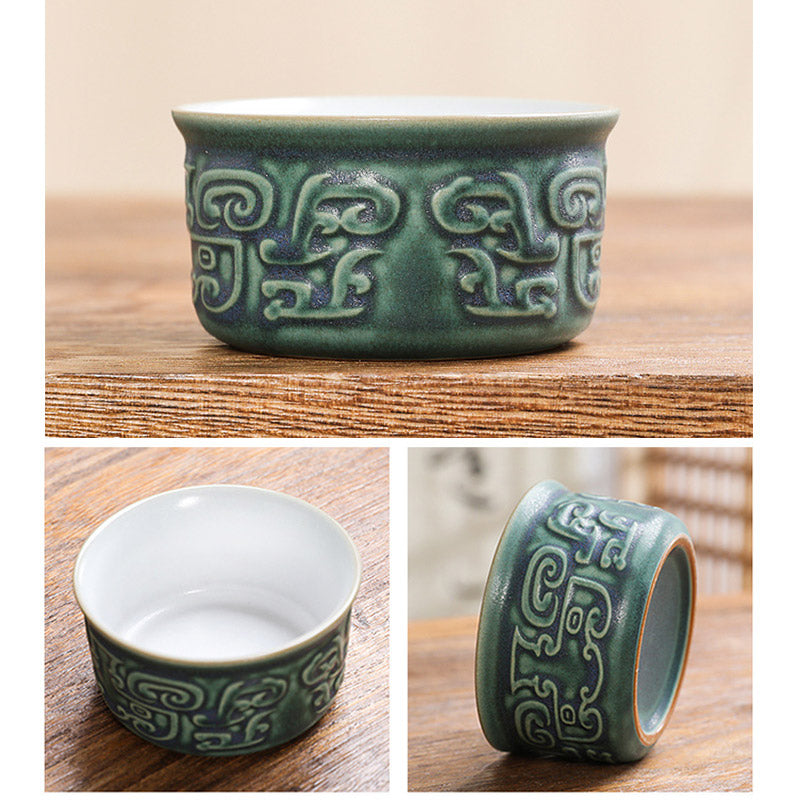 Sanxingdui Ceramic Chinese Tea Cup Set | Kung Fu Tea Gift