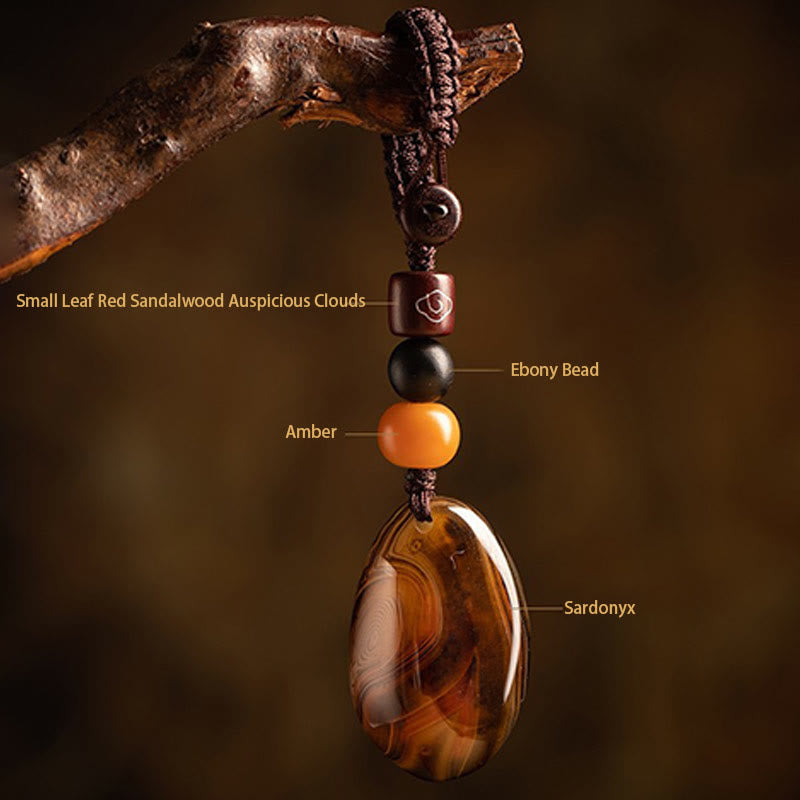 Sardonyx Positive Energy Key Chain for Harmony