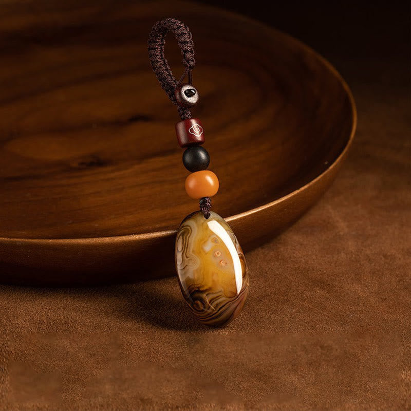 Sardonyx Positive Energy Key Chain for Harmony