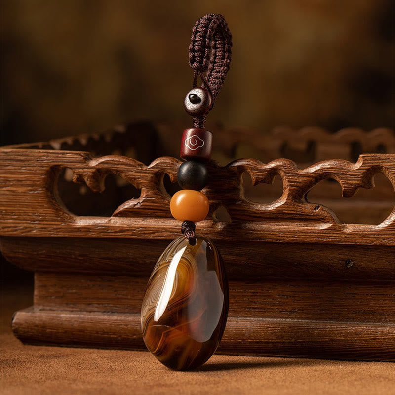 Sardonyx Positive Energy Key Chain for Harmony