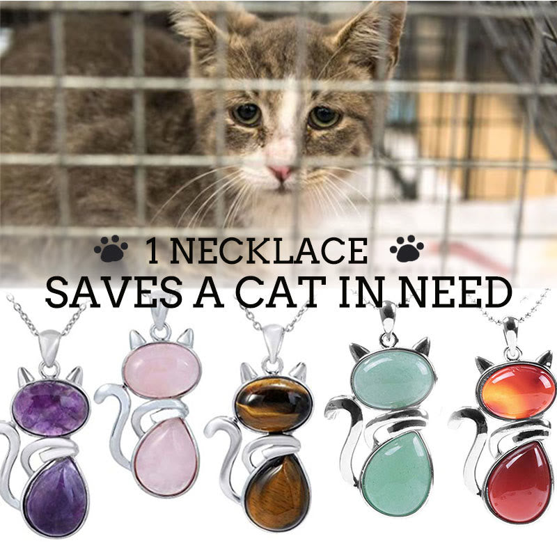 Save A Cat Spiritual Protection Pendant Necklace