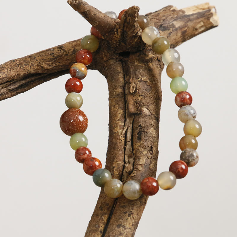 Sea Sediment Jasper Agate Protection Bracelet Unisex