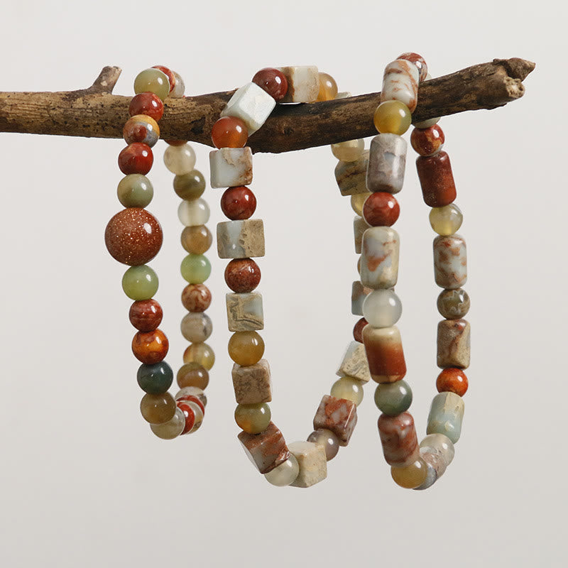 Sea Sediment Jasper Agate Protection Bracelet Unisex