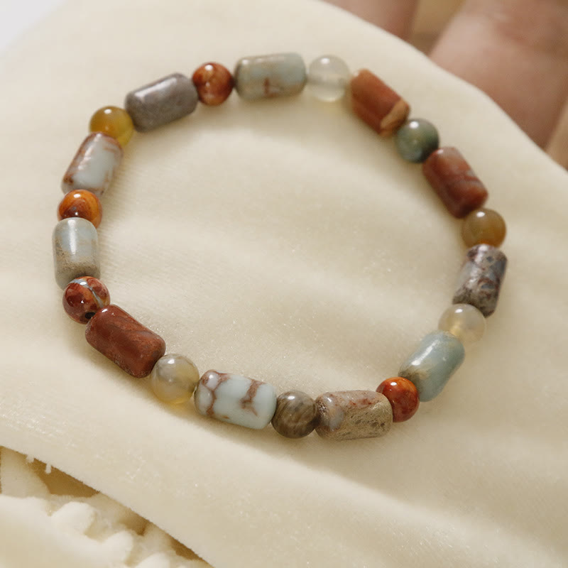 Sea Sediment Jasper Agate Protection Bracelet Unisex