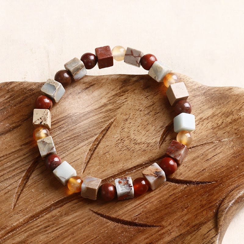 Sea Sediment Jasper Agate Protection Bracelet Unisex