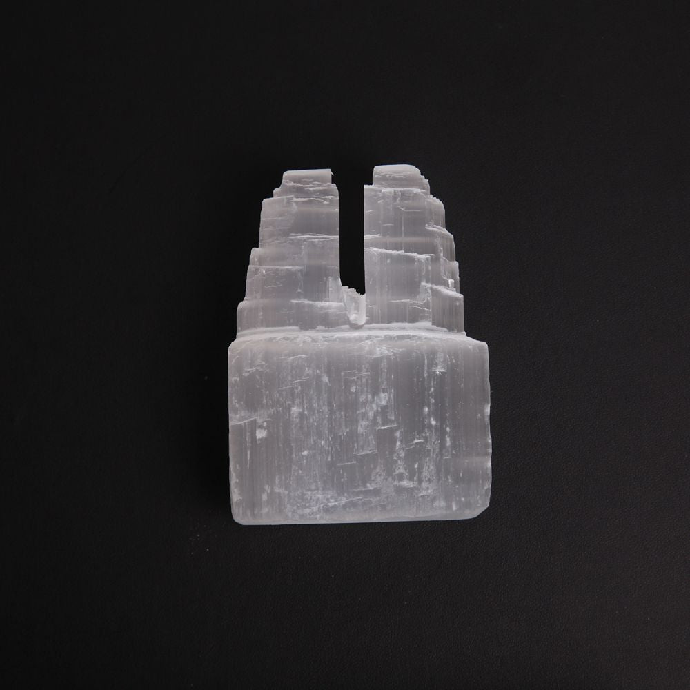 Selenite 4-Inch Double Twin Tower Crystal for Healing