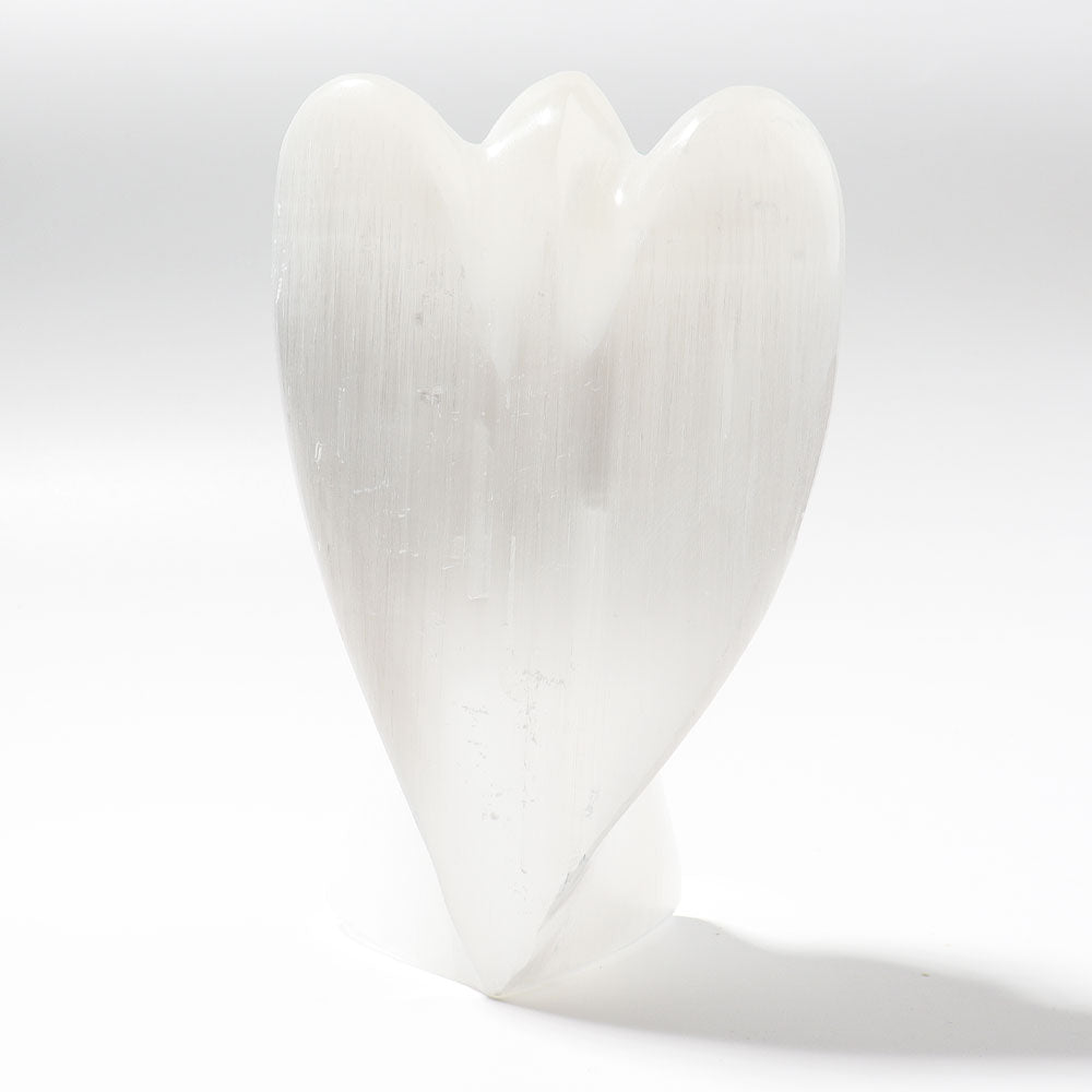 Selenite Crystal Angel Carving 5.8 Inch Healing Statue