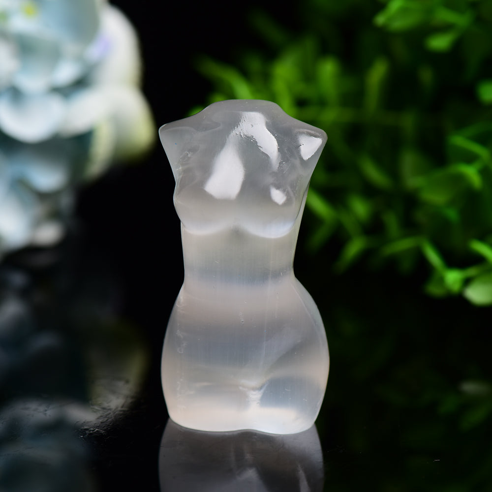 Selenite Crystal Carving 3-Inch Healing Sculpture
