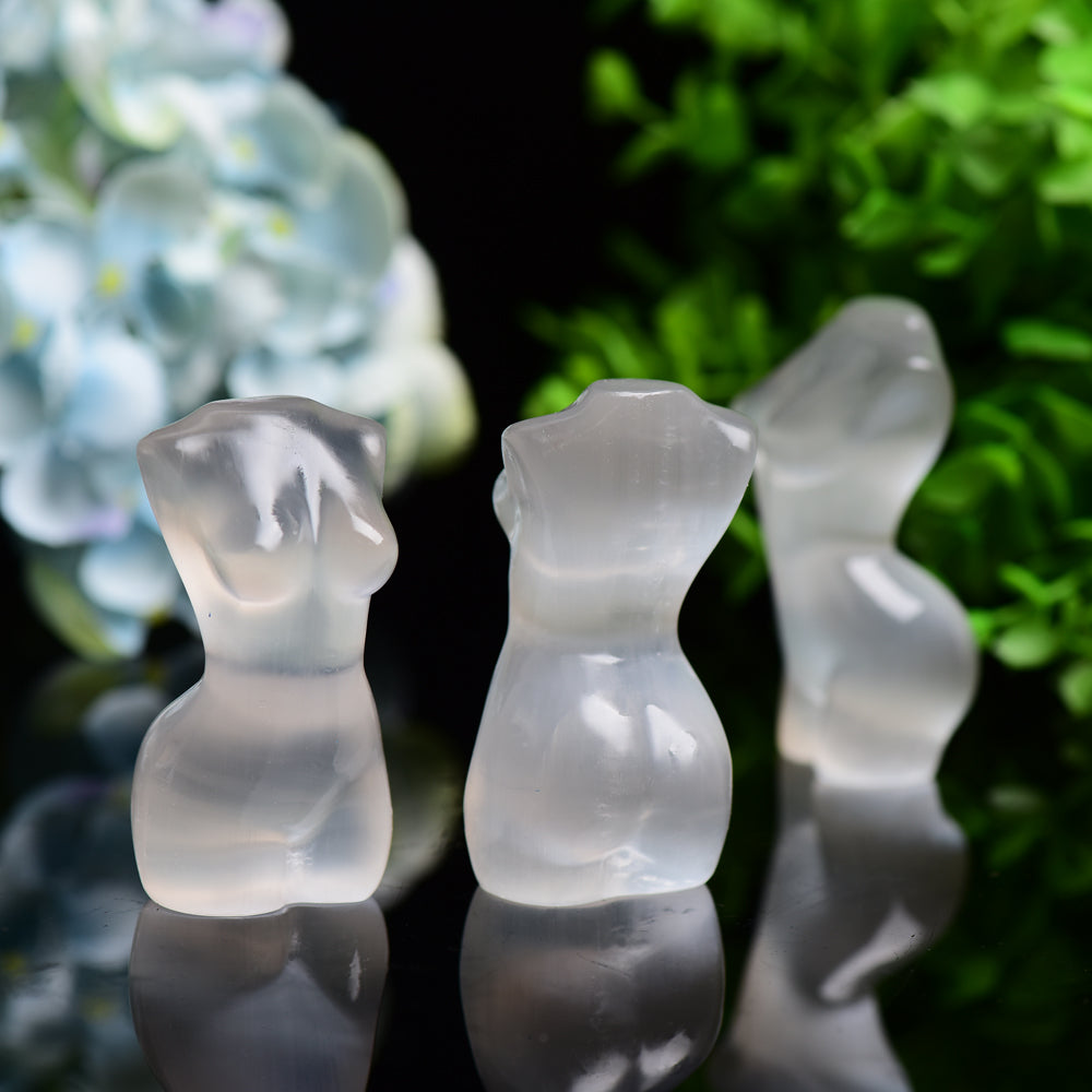 Selenite Crystal Carving 3-Inch Healing Sculpture