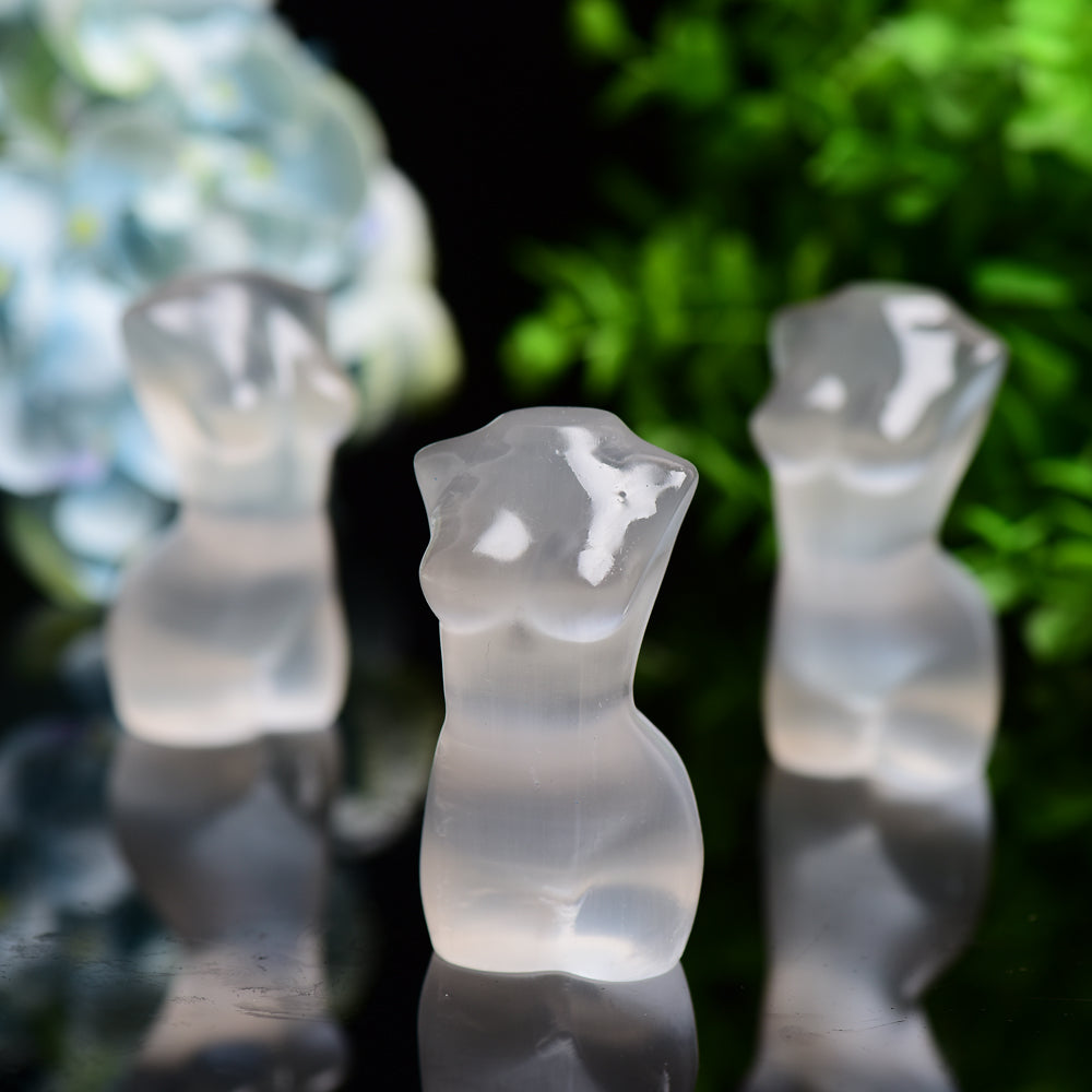 Selenite Crystal Carving 3-Inch Healing Sculpture