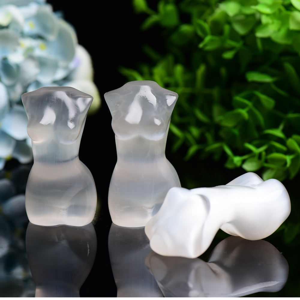 Selenite Crystal Carving 3-Inch Healing Sculpture