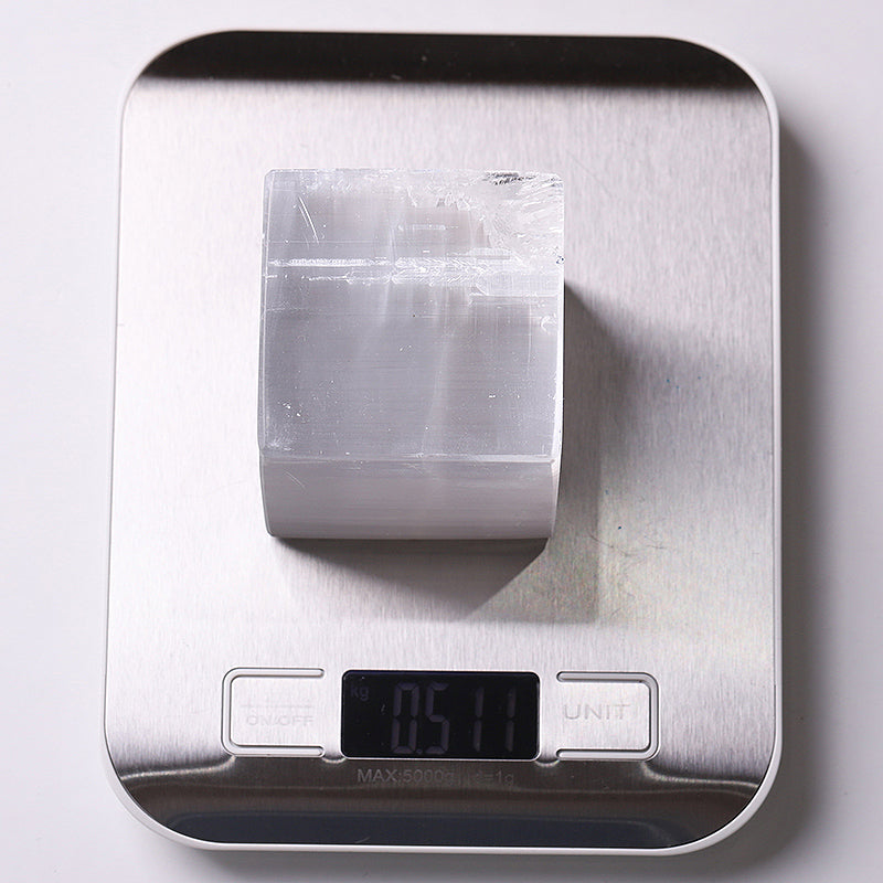 Selenite Crystal Cube 2.2 inches for Meditation