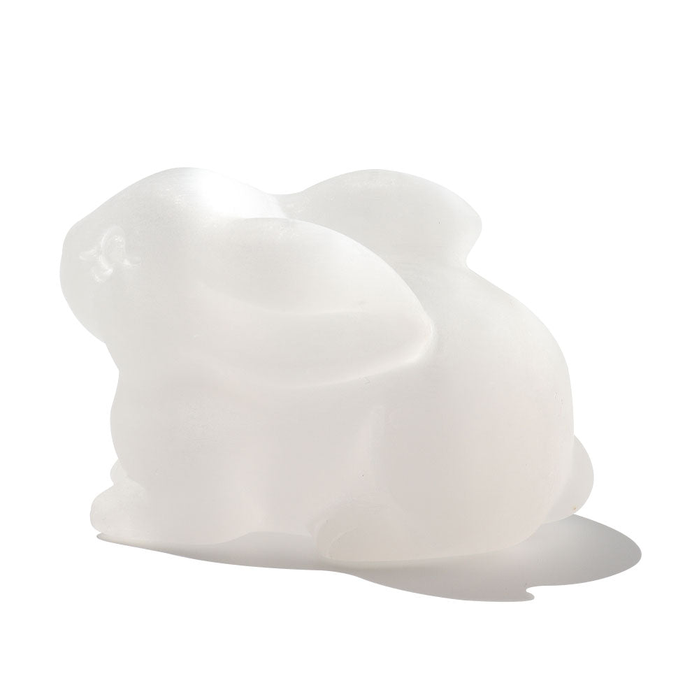 Selenite Crystal Rabbit Figurine 3.8 Inch Healing Carving
