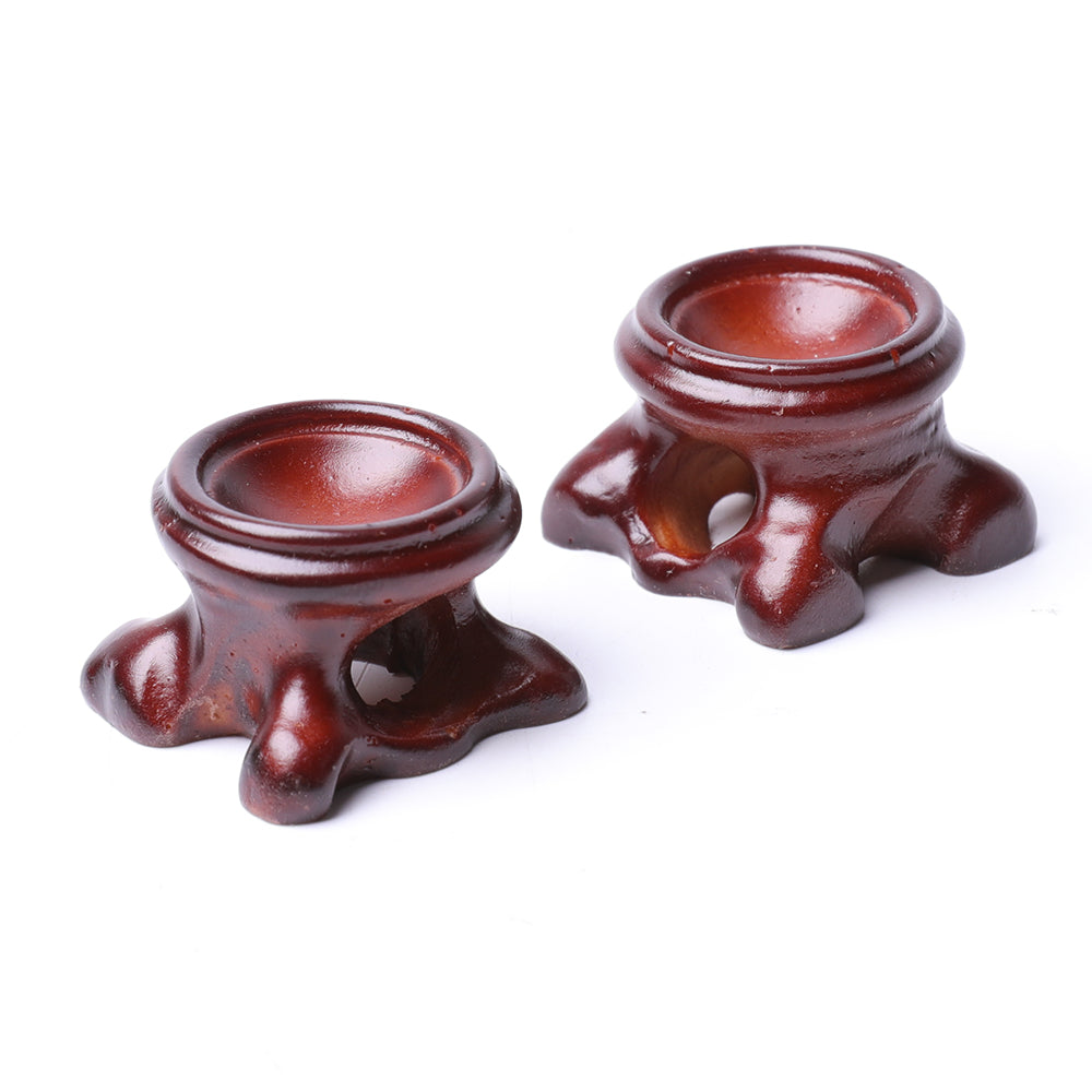 Set of 2 Branch Wooden Display Stands for Crystal Decor 3x3cm